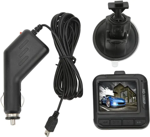 Vista 7 de Cámara frontal para salpicadero, pantalla de 1.6 pulgadas, sensor de detección de movimiento de 1080P, grabadora de conducción de automóvil, tarjeta