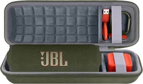 Vista 18 de co2CREA Funda de viaje rígida de repuesto para JBL Flip 7 Flip 6 FLIP 5 Altavoz Bluetooth portátil impermeable (funda de camuflaje negro)
