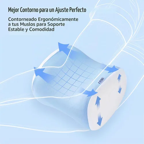 Vista 4 de YFONG Almohada de rodilla para dormir de lado, almohada transpirable de 2-Azul