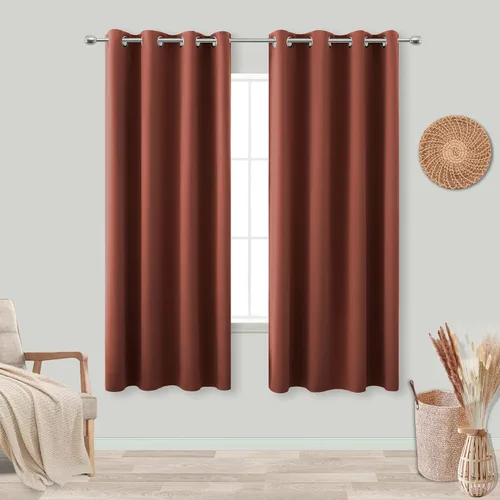 Vista 161 de KOUFALL Cortinas de Baño Aqua para Ventana, Juego de 2 Paneles Decoración Costera Cortinas Cortas Opacas para Ventana Pequeña de Cocina Puerta