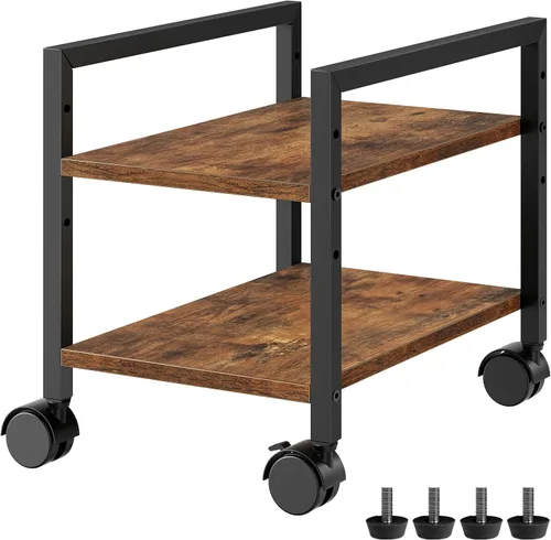 Vista 10 de HOOBRO Soporte para PC, soporte de torre de PC de 2 niveles que se adapta a la mayoría de torres de computadora, soporte de CPU para piso, altura