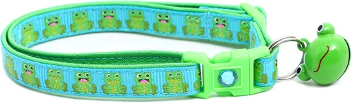 Vista 4 de Collar de gato de rana - Seguridad - Breakaway - Pugs2Persians (pequeño 10 libras y menos), azul)