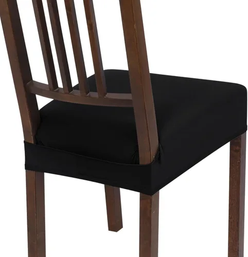Vista 23 de SearchI Juego de 2 fundas de asiento elásticas para sillas de comedor, suaves, extraíbles y lavables, para sillas de comedor, protector de asiento