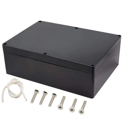 Vista 28 de Zulkit. - Caja de plástico impermeable ABS IP65. - Caja de derivación eléctrica - color negro.
