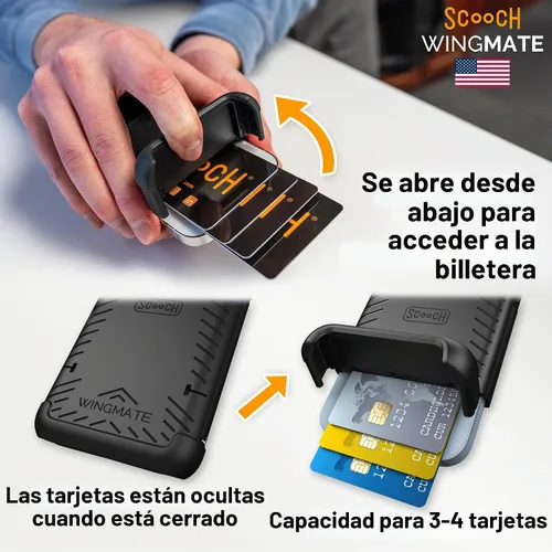 Vista 7 de Scooch Wingmate - Funda para iPhone 11 con tarjetero [Wingmate] con protección RFID [delgada y mínima] protección contra caídas de 10 pies, parte