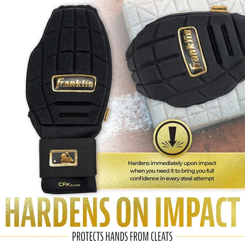 Vista 6 de Franklin Sports MLB Guante deslizante de béisbol y sóftbol - CFX PRT Guantes de baserunning deslizantes protectores para adultos y jóvenes - Guante