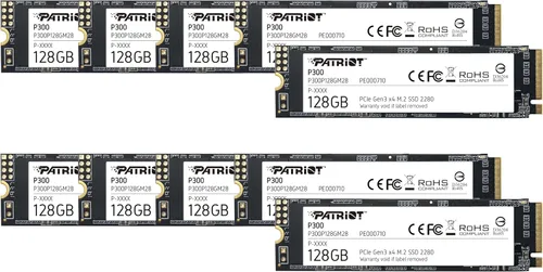 Vista 6 de Patriot P300 M.2 PCIe Gen 3 x4 128GB SSD de Bajo Consumo de Energía