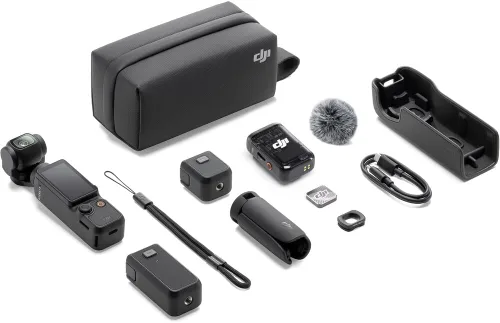 Vista 6 de DJI Osmo Pocket 3 Creator Combo, CMOS de 1 pulgada, resolución 4K/cámara de vlog de 120 fps, paquete de estabilización de 3 ejes + accesorios que