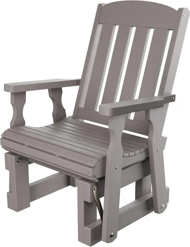 Vista 7 de Amish Casual Silla planeadora tratada con respaldo alto Mission de 600 libras (mancha de nogal oscuro)