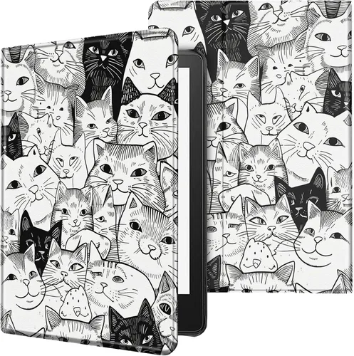 Vista 63 de Funda para tablet Kindle Fire 7 2019/2017 lanzamiento 9ª/7ª generación 7 pulgadas, ligera, protectora de piel sintética, cubierta inteligente