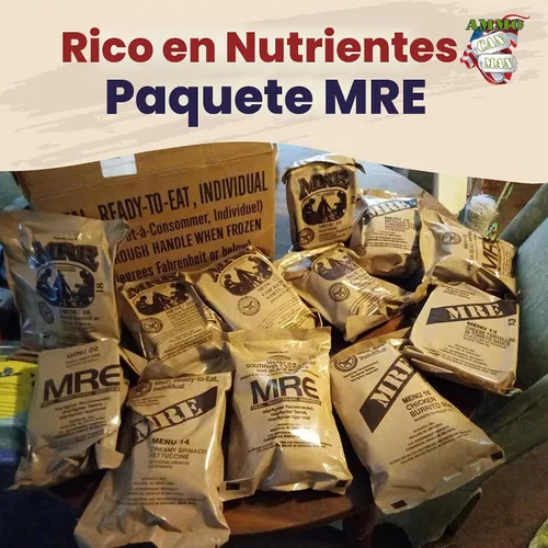 Vista 4 de Comida lista para consumir, verdadero excedente del Ejército de Estados Unidos (12 paquetes)