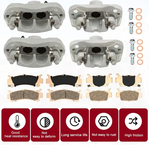 Vista 4 de M MATI Pinzas de freno de disco delanteras y traseras con pastillas sinterizadas para Honda Pioneer 1000 Talon 1000 1000X 1000R SXS1000 2016-2023