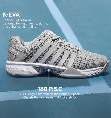 Vista 4 de K-Swiss Express Light Pickleball - Zapatillas para mujer, color blanco