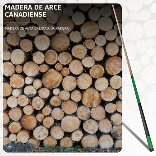 Vista 7 de Tacos de billar de 58 pulgadas, 2 palos de billar con agarre de cuero suave multicapa, juego de 2 palos de billar de madera de arce canadiense