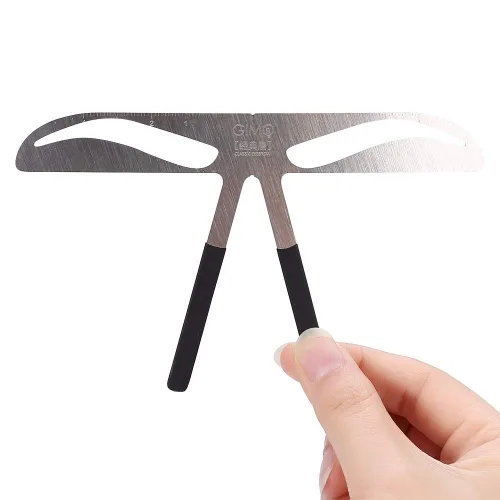 Vista 2 de Regla de cejas, plantilla de cejas, medida de cejas, regla de extensión de equilibrio, plantilla de forma de ceja, plantilla clásica de bricolaje