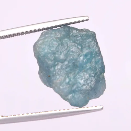 Vista 3 de REAL-GEMS Piedra preciosa de aguamarina rara áspera suelta de 13.15 ct Aguamarina certificada, piedra suelta aguamarina aguamarina para decoración