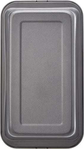 Vista 3 de Amazon Basics Molde rectangular antiadherente para hornear pastel de carne con distribución uniforme del calor, 9.5 x 5 pulgadas, gris, juego de 2
