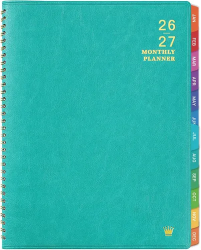 Vista 9 de Agenda mensual 2026/Calendario - Ene 2026 - Dic 2026, Agenda mensual 2026, 12 meses, piel sintética, 8.86" x 11.4", 15 páginas de notas