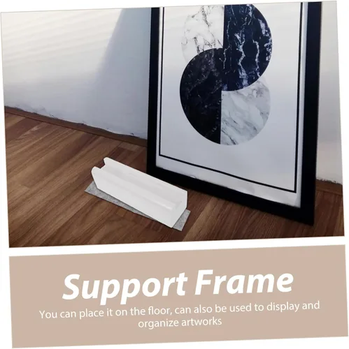Vista 4 de Zerodeko Soporte con base de espejo de cuerpo completo, soporte de madera para obras de arte, soporte de espejo de pie de longitud completa, soporte