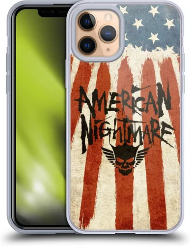 Vista 72 de Head Case Designs Funda de gel suave con licencia oficial de la WWE American Nightmare Flag Cody Rhodes Graphics compatible con Apple iPhone 7