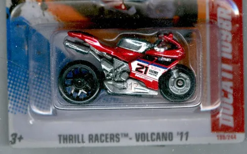 Vista 2 de Hot Wheels 2011-199 Ducati 1098R Thrill Racers Volcano '11 RED Escala 1:64