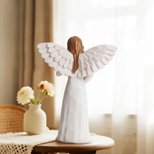 Vista 3 de Regalo de jubilación para mujer, figura de ángel de jubilación hecha a mano