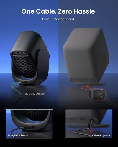 Vista 9 de Dangbei Mini proyector N2 con Wifi y Bluetooth, licencia oficial de Netflix, proyector portátil inteligente 1080P Dolby Audio