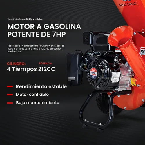 Vista 3 de G ReatCircleUSA Trituradora de madera Trituradora de madera resistente a gas 3 en 1, multifuncional, 3 pulgadas, diámetro máximo de madera