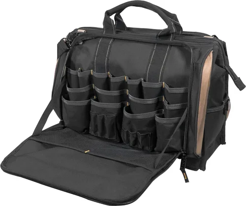 Vista 3 de Bolsa de herramientas multicompartimento con 50 bolsillos de artesanía en piel personalizable 1539