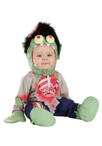 Vista 3 de Disfraz de Bebé Goofy Zombie para Niños Multicolor