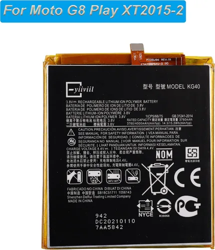 Vista 2 de Batería de repuesto KG40 compatible con Moto G8 Play G Fast XT2015-2 con herramientas