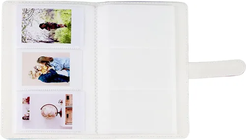 Vista 3 de Álbum de fotos impreso con patrón de 3 pulgadas, 96 bolsillos, mini imagen compatible con Fujifilm Instax Polaroid Mini 11/8/9/7s/25/70/90 - Soporte