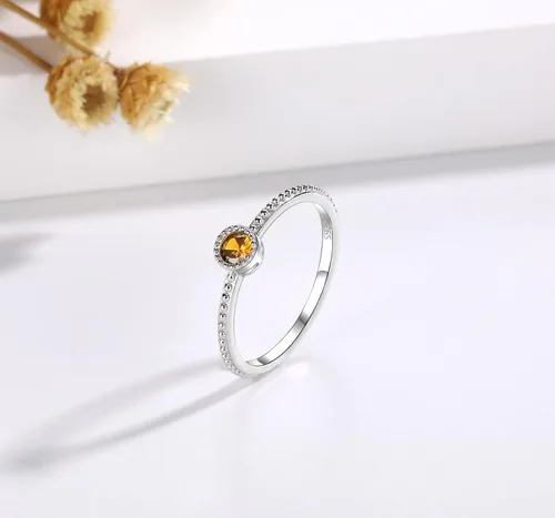 Vista 6 de Birthstone Stackable Rings for Women S925 Sterling Silver Heart Stacking Ring Knuckle Rings Band for Best Friends Christmas Anniversary Birthday