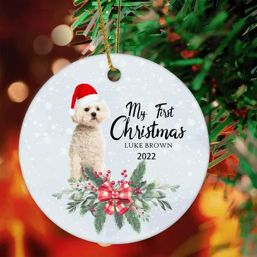 Vista 15 de 1st First Christmas Pet Ornament 2022 Dog Christmas Bauble Custom Ornament Dog Lover Gifts Personalised Dog Name Ornament English Cocker Spaniel Gift