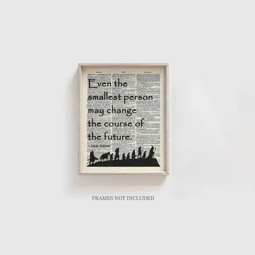 Vista 5 de Póster de cita de J.R.R. Tolkien, regalo de Navidad, impresión artística de diccionario, cita inspiradora de Lotr, cita de Galadriel "Even The