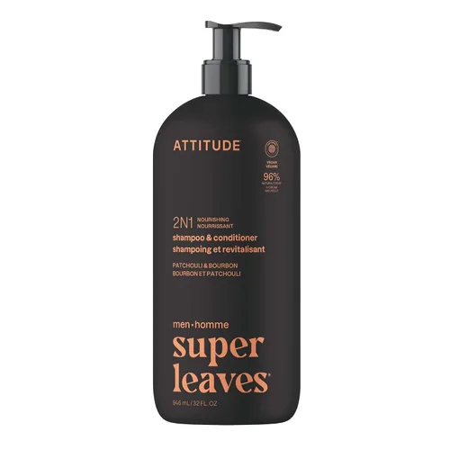 Vista 15 de ATTITUDE Champú y acondicionador 2 en 1 para hombres, voluminizador para cabello fino, con romero y proteína de arroz, 97% ingredientes de origen
