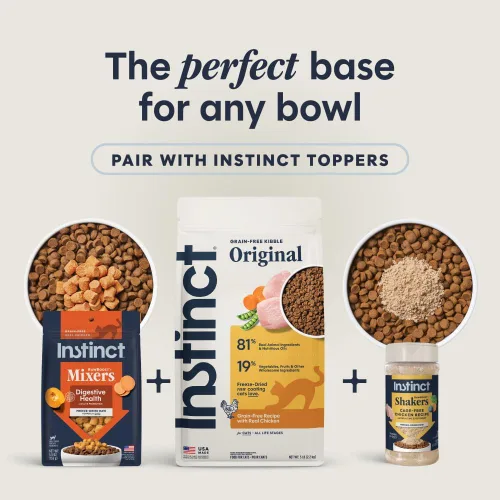 Vista 6 de Instinct Original - Alimento seco para gatos, Chicken Croquetas crudas con pollo sin jaula para músculos fuertes, salud digestiva y piel y pelaje