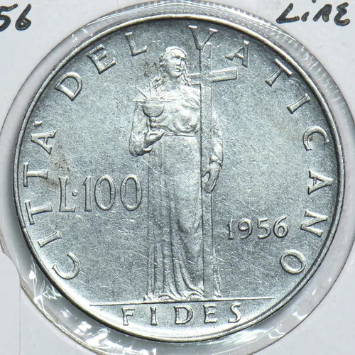 Vista 3 de Moneda Coleccionable Vaticano 1956 C 100 Lire 198649