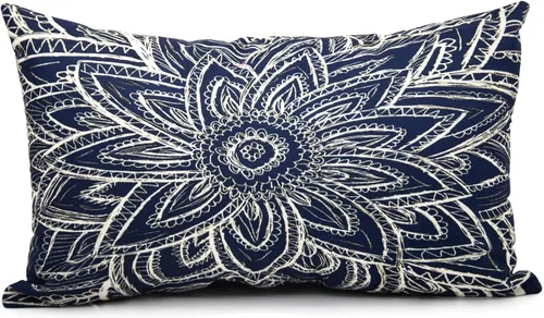 Vista 9 de Skully Fancy - Funda de cojín cuadrada moderna azul marino abstracta con cremallera oculta para sofá decorativo para el hogar, funda de cojín de 16