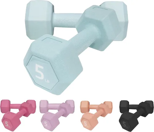 Vista 11 de Juego de pesas para mano de 5/10/15/20/25/36 libras, 5 opciones de colores, pesas libres de ejercicio y fitness, para mujeres y hombres
