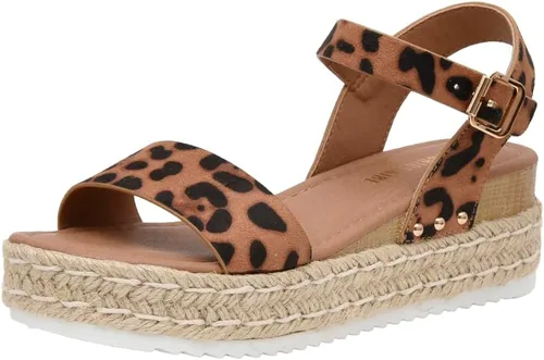 Vista 11 de Sandalias de plataforma CUSHIONAIRE Melissa estilo alpargata para mujer con correa al tobillo ajustable y plantilla de espuma viscoelástica