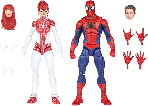Vista 9 de Spider-Man Marvel Legends Series - Figura de acción de 6 pulgadas y Spinneret, paquete de 2, incluye 10 accesorios