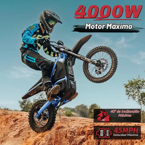 Vista 2 de RadTrail M5 - Motocicleta eléctrica de 48 V para adolescentes y adultos Azul