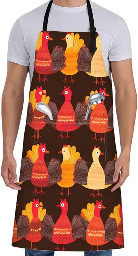 Vista 10 de Delantal floral de margaritas blancas para mujer, 28 x 33 pulgadas, delantales de cocina de primavera fresca con 2 bolsillos, tela Oxford, delantal