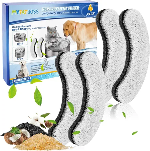Vista 10 de Reemplazo de filtro de cuenco de agua para perros, filtros de fuente para mascotas para dispensador de agua para perros DF10 y DF30 (paquete de 12)
