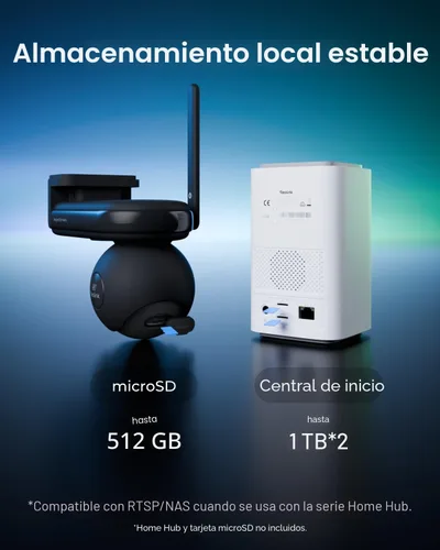 Vista 6 de REOLINK Cámara solar 4K al aire libre inalámbrica ColorX visión nocturna Negro