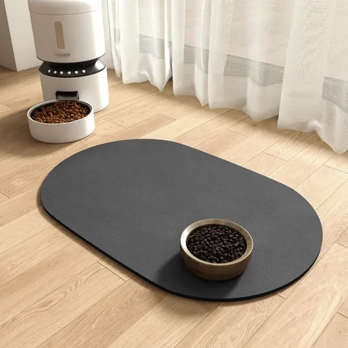 Vista 7 de Tapete absorbente de comida para perros y gatos, tapete para comida y agua, tapete de secado rápido para alimentos para mascotas, almohadilla