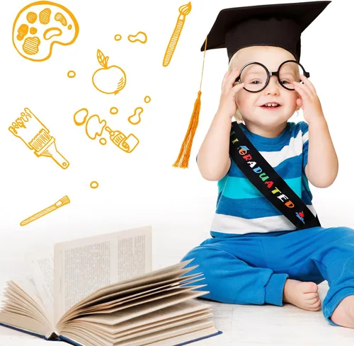 Vista 5 de 12 Pcs Kids Preschool Graduation Stoles Preschool Printed Graduation Stole Bulk Graduation Sash for Kids Students