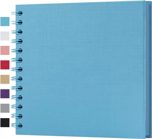 Vista 57 de potricher Álbum de Recortes DIY de 7 x 7 Pulgadas, 40 Páginas, Tapa Dura, Papel Kraft, Álbumes de Fotos para Recortes, Libro de Recuerdos para Bodas