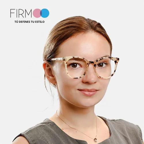 Vista 6 de Firmoo Blue Light Blocking Glasses for Women/Men, Round Fashion Retro Computer Anti Glare Anti Eyestrain Eyeglasses Marrón